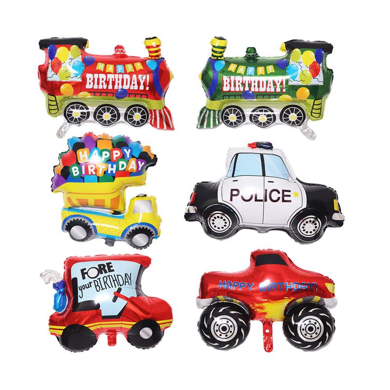 

Воздушный шар в форме автомобиля с днем ​​рождения, детский день, надувная игрушка, украшения для дня рождения, Globos, мультяшная машина из фольги
