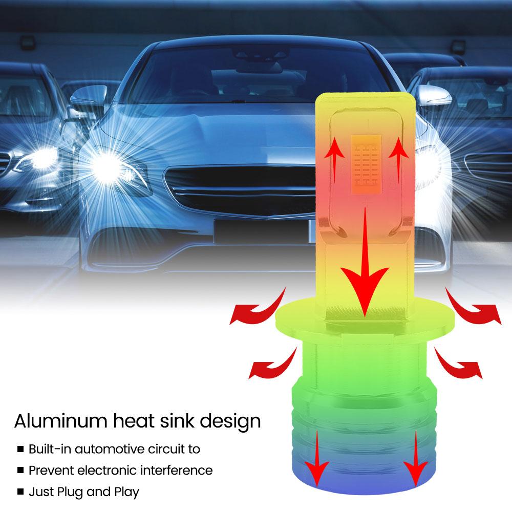100W Fog Light Car LED Headlight Bulb Car Signal Light 2PCS 6000K White Light High/Beam Bulb Car Accessories FOR H16 H8 H11