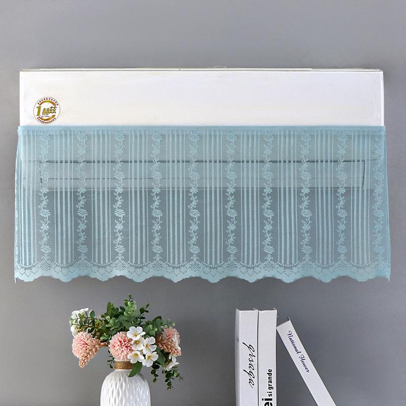 Biely čipkovaný kryt na klimatizáciu 1,5 HP - Elegantná ochrana proti prachu a vetru do spálne.
