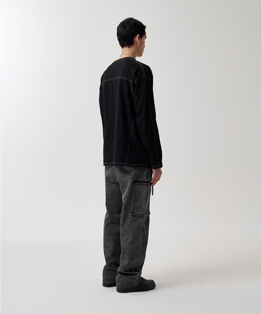 MAHAGRID Washed Utility Pant Charcoal(Mg2Fsmd121A)