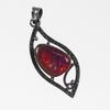 Natural Opal Pendant 28 ct Australian 925 Sterling Silver Oval Cut October Birthday Birthstone