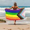Pride Day Regenbogen Strandtücher Strandtuch LGBT Strandtuch Stilvolle Pooltücher für Homosexualität Schnelltrocknendes Strandtuch