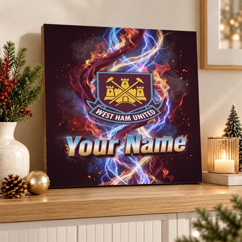 West Ham United FC Custom Name Text 5D Diamond Painting Kit DIY Full Drill Diamond Art Decoration