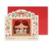 3D Christmas Card Leaf Work Company Card with Envelope Message Handmade Handmade Gold Luxury - Merry-Go-Round Pop-Up Card, 3D, Stylish,