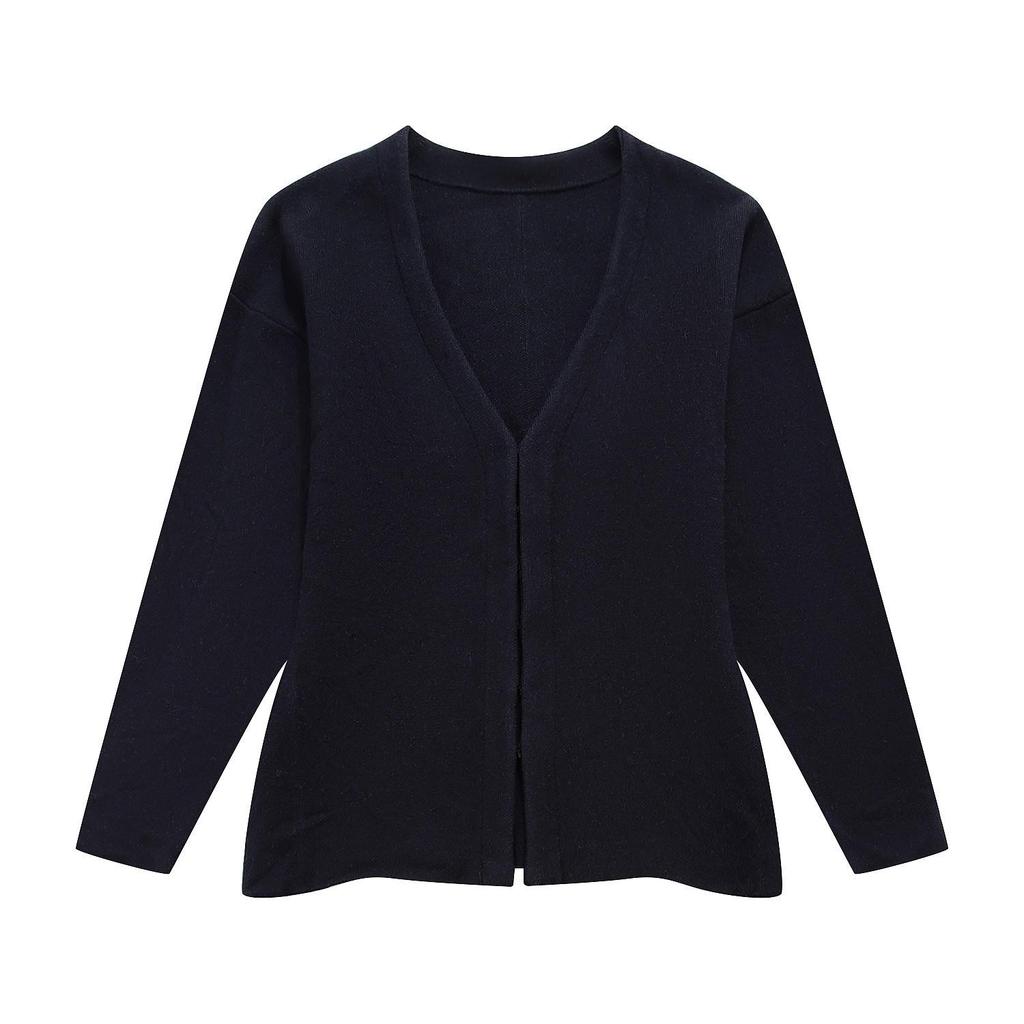 Summer 2024 Women's European & American Style Loose Sleeve Knitted Cardigan & Mini Skirt Set.