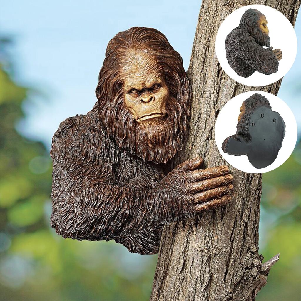Orangutan Shy Snowman Tree Statue, Orangutan 3D Resin Tree Pendant Decoration