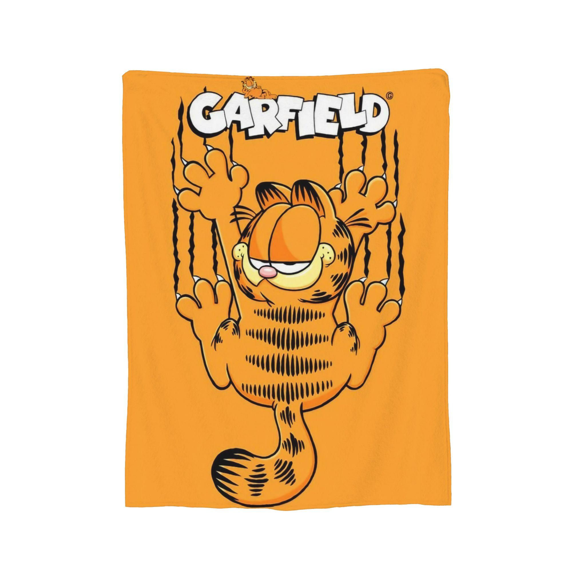 Manga Garfields Cartoon Anime Cat Pattern Blanket Flannel Throw Blankets Bedroom Sofa Decoration Ultra-Soft Warm Bedspreads, 30x40in