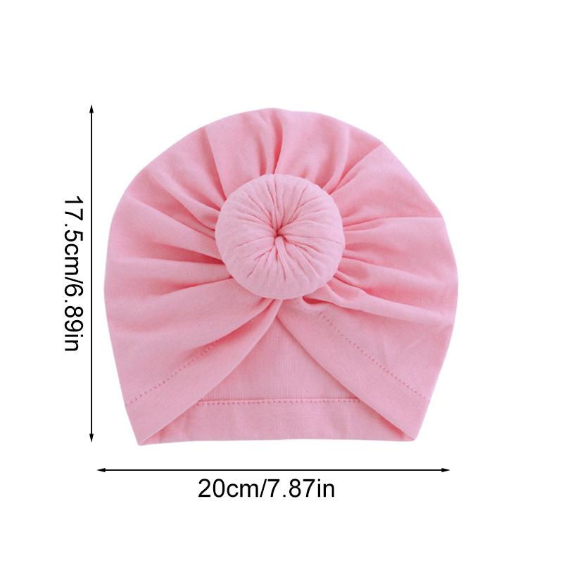 1Pc Knot Headwraps Caps Kid Toddler Beanie Bonnet Cotton Girl Turban Hat Infant Baby