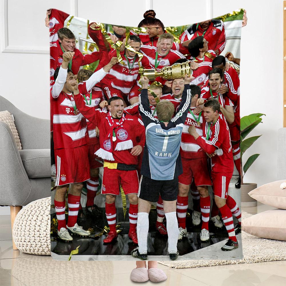 Bayern Munich Blanket Warmthful Decor Suitable for Office Bedding Sofa All-Season Use Playful Design Birthday Christmas Gift Blanket