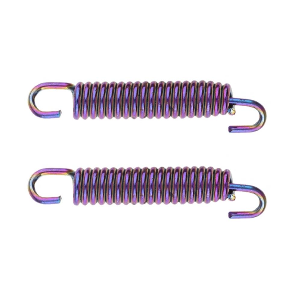 2Pcs 65mm Motorcycle Stainless Steel Exhaust Pipe Muffler Spring Hook Superior Strength & Appearance Exhaust Pipe Springs
