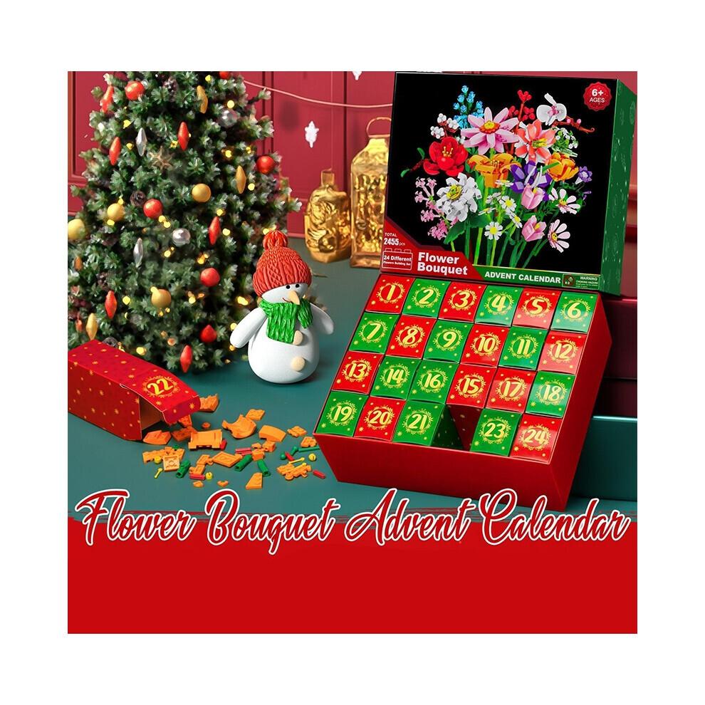 Daisy Bouquet Building Blocks Flower Bouquet Advent Calendar For Adults Kids 24 Days Christmas Countdown Calendars With 24 Types Flowers