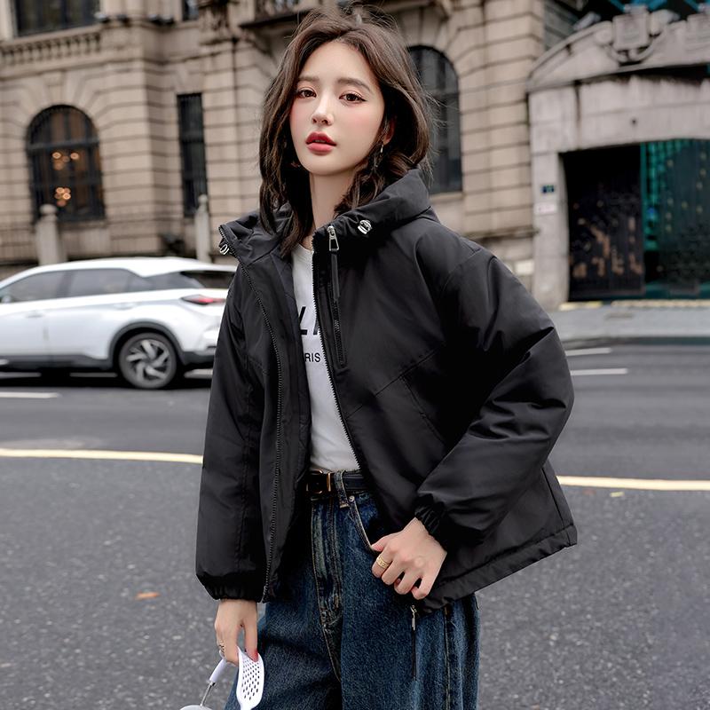 Autumn Winter Thicken Warm Parka Women Casual Sweety Solid Color Big Pocket Loose Hooded Coat Jackets Outwear