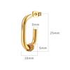 INS-Style European & American Oval Earrings - 18K Gold Stainless Steel Trendy Geometric Design for Women