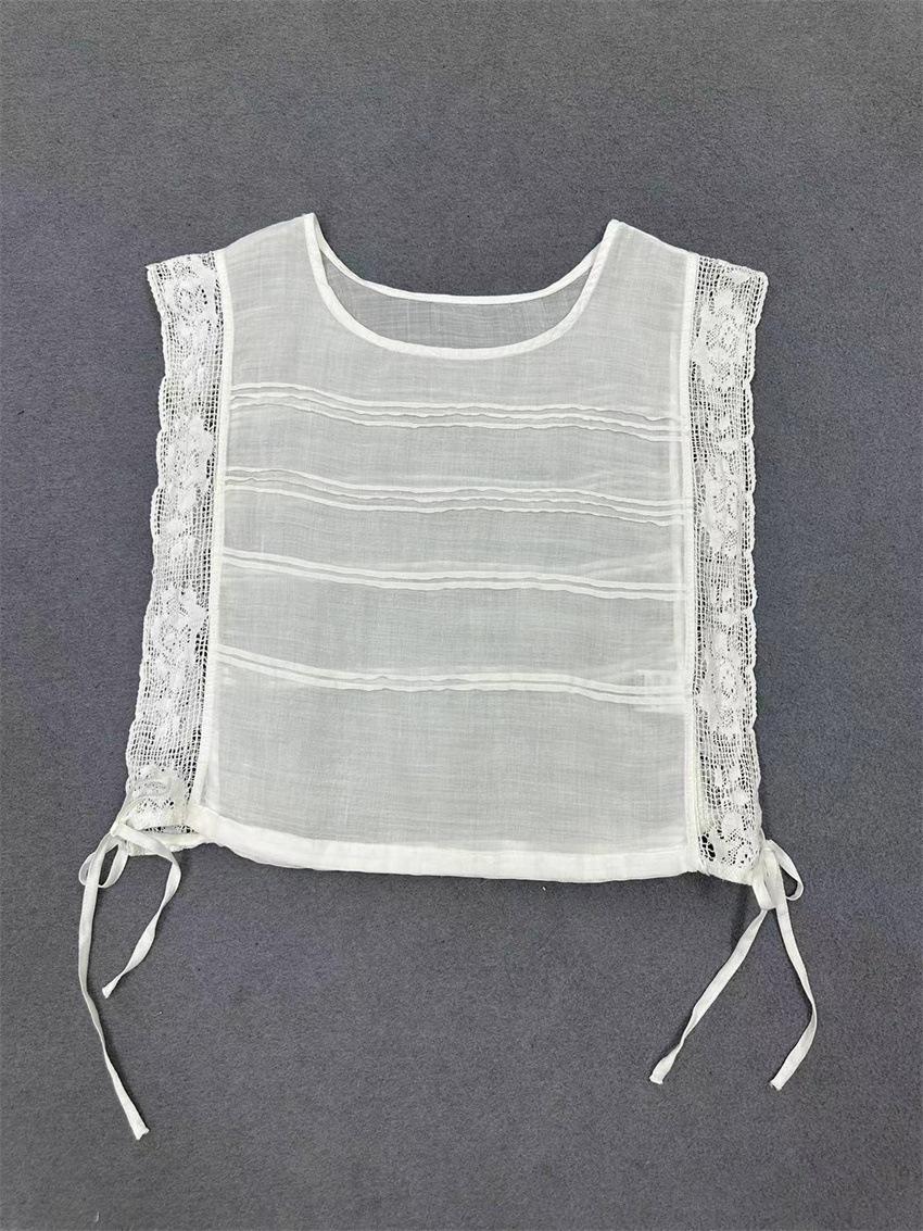 

Johnature Летний лесной комплект с бретельками, разрезы с обеих сторон, многослойные универсальные винтажные свободные топы One Size белый