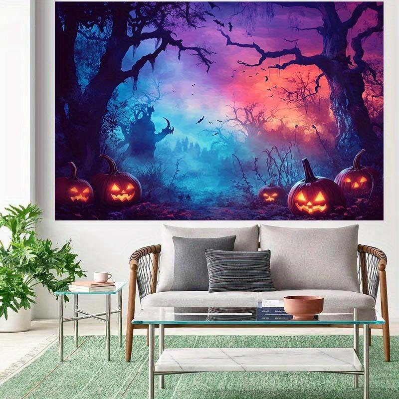 Halloween Themed Background Fabric - Horror Decoration Suitable for Parties Outdoor Celebrations and Holiday Scenes
