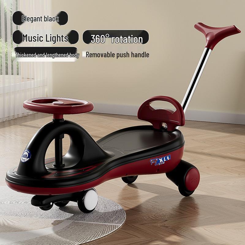 Kids' Anti-Rollover Twist Scooter with Music & Lights for Ages 1-6