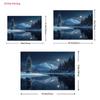2D Night Winter Landscape with Moon & Stars Live Stream Background Cloth for Vlog