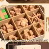 Kids Intelligence Luban Lock Full Set, Wooden Kongming Lock Puzzle Unlock Toys