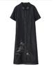 Plus Size Tummy Concealing Xiangyun Silk Dress with Cracked Pattern and New Chinese Style Cardigan