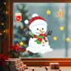Christmas Snowman, Electrostatic Glass, Cute Cartoon Stickers, Atmosphere Shopping Center Scene Decoration