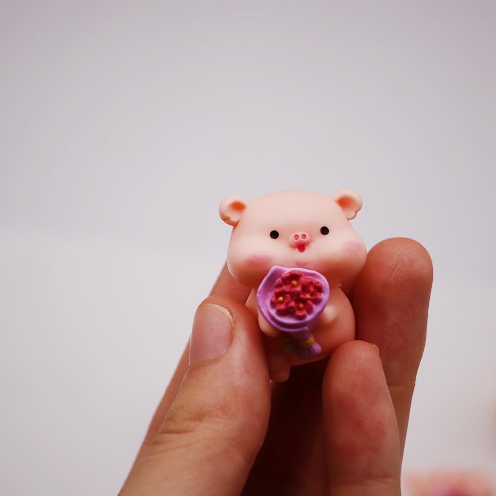 Animal Fridge Magnets, Glrovazas 12Pcs Locker Magnets, Funny Magnets,Magnets Refrigerator, Resin Pig Decorative Magnets for Classroom Kitchen Office