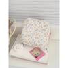 Rose Floral Cotton Makeup Bag With Breathable Storage For Daily Use