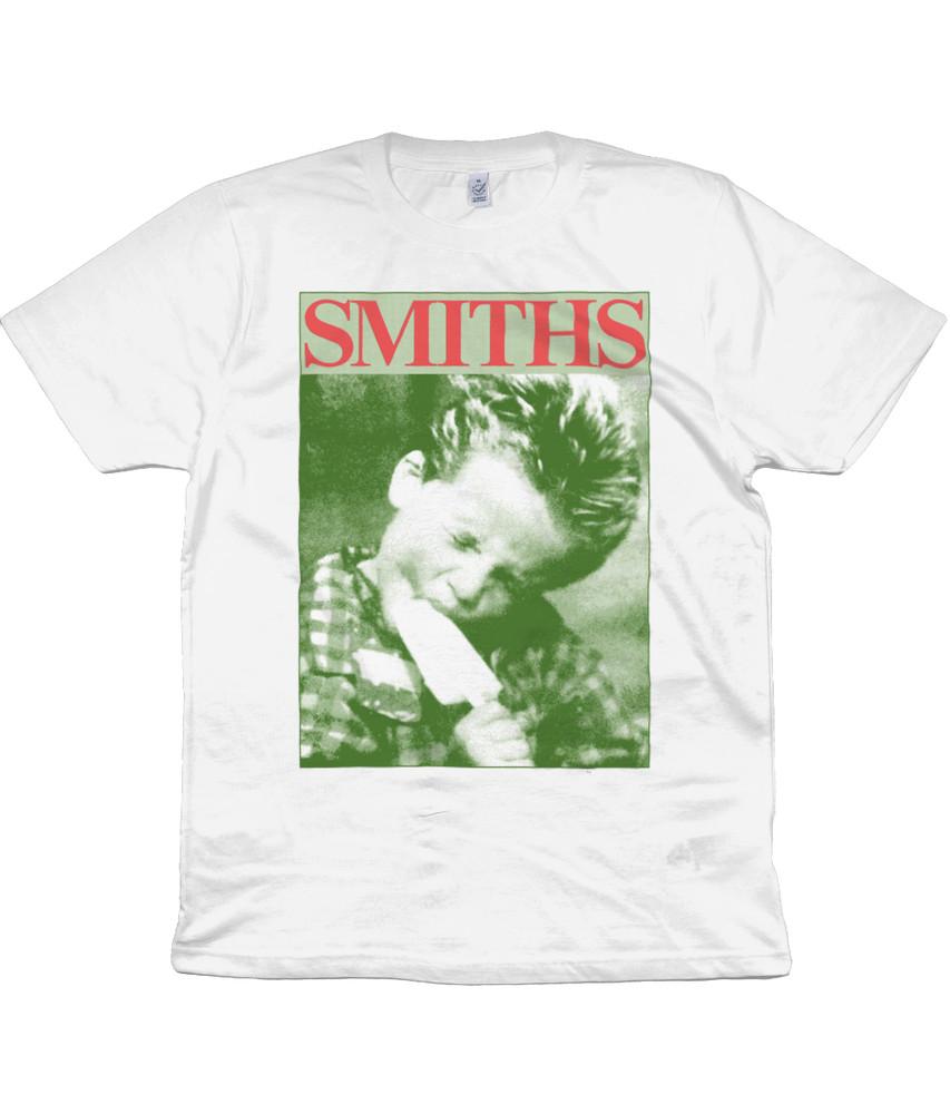 

THE SMITHS #039;Boy With Lolly#039; 1986 Pink amp; Green Organic TShirt Unisex T-Shirt XXXL