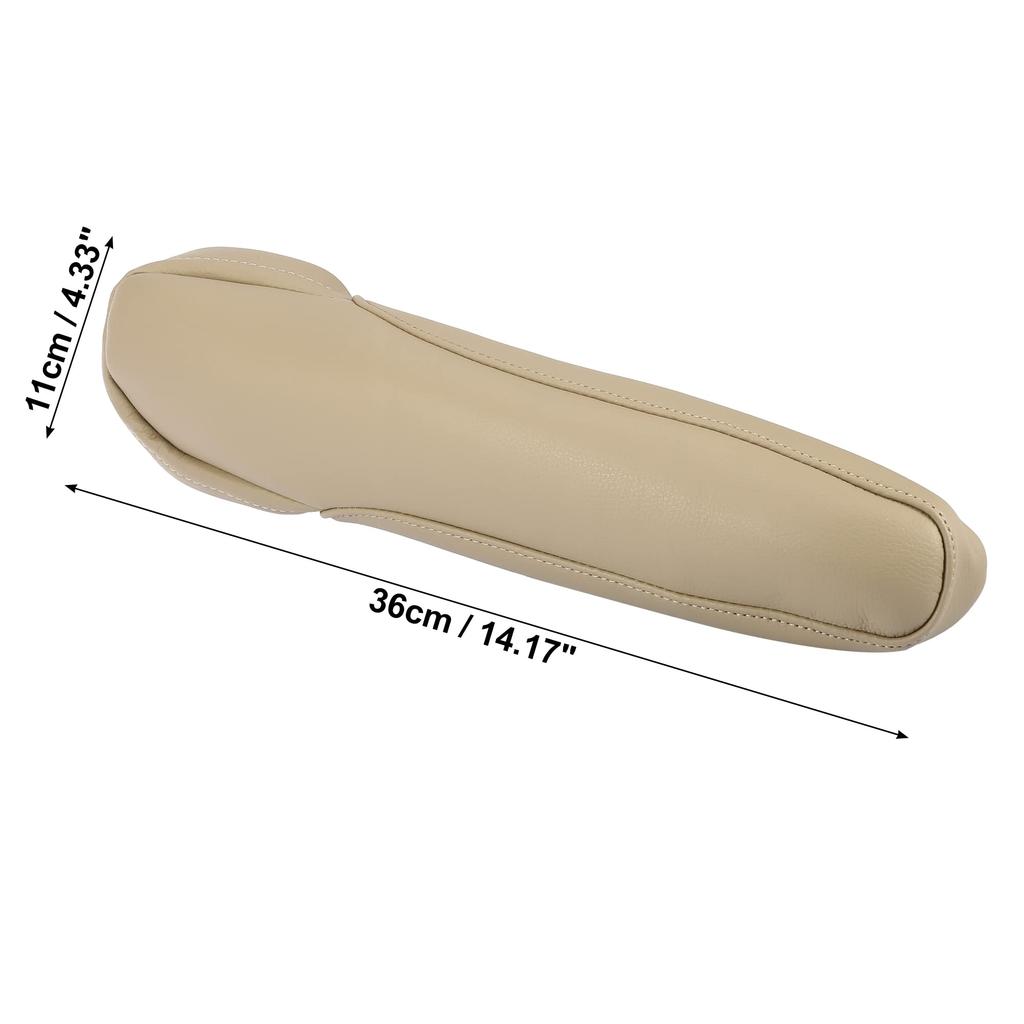 X AUTOHAUX Beige Microfiber Leather Car Front Seat Armrest Cover Replacement for Honda Odyssey 2005-2010, 1 Pair