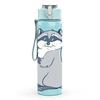 1PC Cute Snack Raccoon Cartoon 750ml Color Plastic Sports Water Bottle Leakproof Flip Straw Lid Suitable for Sports Office Home Use