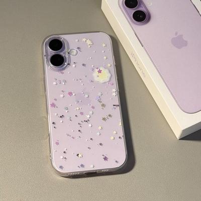 Simpele Sterren Transparant Telefoonhoesje voor Apple 11 tot 17 Pro Max met Nauwkeurige Uitsparingen
