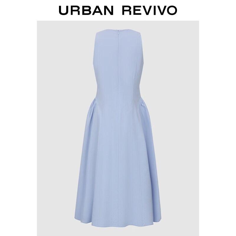UR2026 Summer Women s Casual Pleated Sleeveless Dress M