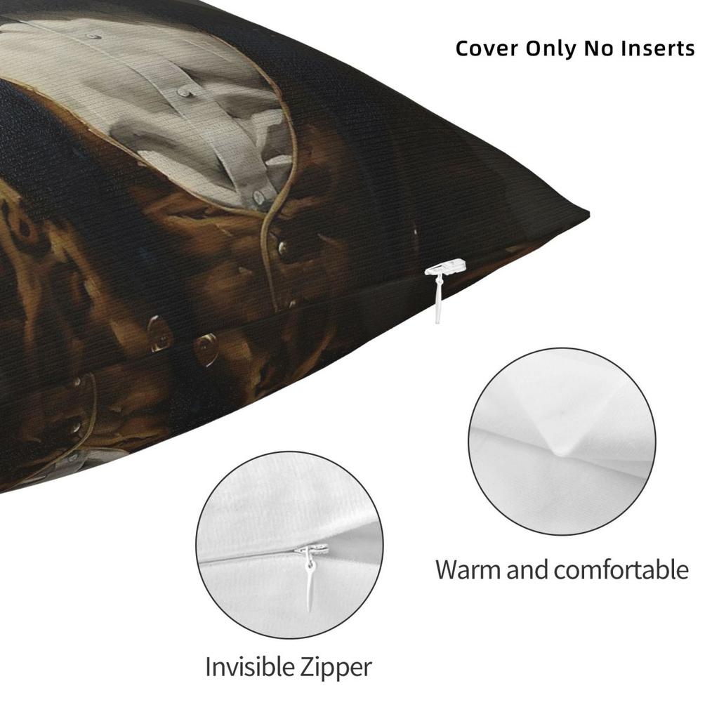 Leopard Portrait Dapper Animal Pillowcase Polyester Linen Velvet Creative Zip Decor Throw Pillow Case Room Cushion Cover 18"