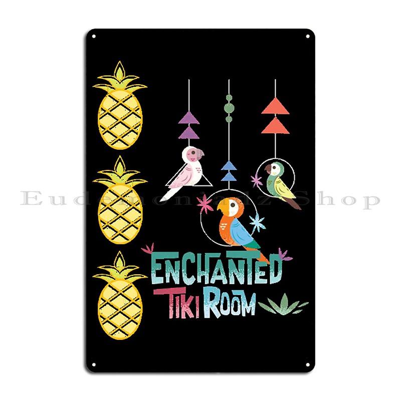 

Enchanted Tiki Room T Shirt 2400 Metal Sign Vintage Pub Mural Club Wall Decor Print Tin Sign Poster 20x30cm