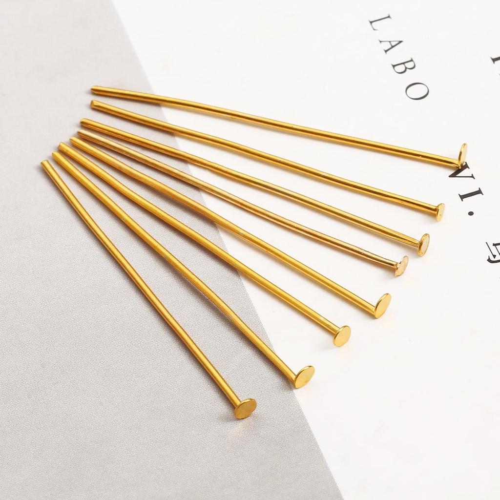 200 Stück Flachkopf Öse Flachkopfstift Eisennadeln Perlen Zubehör für Schmuckherstellung DIY Zubehör Ohrring