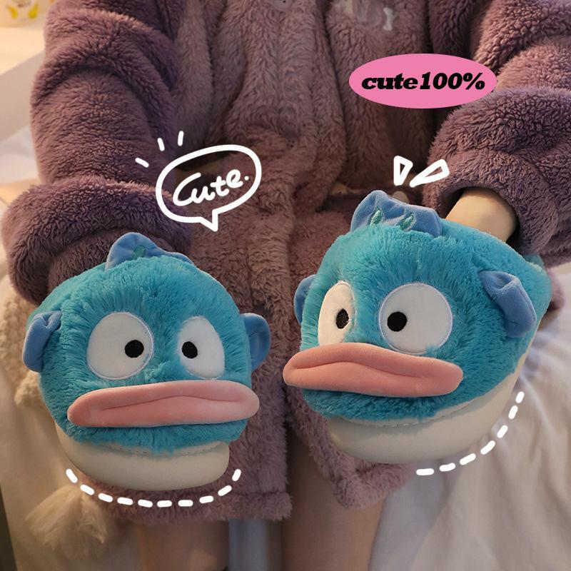 

Cotton slippers women s winter bag and cartoon funny indoor home couple thick-soled non-slip warm cotton shoes men Classmate 34-35 [Suitable for 33-34 feet]