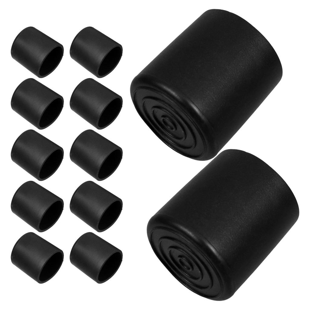 20Pcs Round Soft Rubber Chair Leg Caps Non-Slip Furniture Feet Covers Black 22Mm Floor Protectors Hardwood Patio Chair Feet Caps