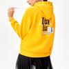 Fila Fusion Letter Print Loose Sports Color Block Drawstring Hooded Pullover Vintage American Sweatshirt Women Sweatshirt Gold Orange T11W141204F-YE