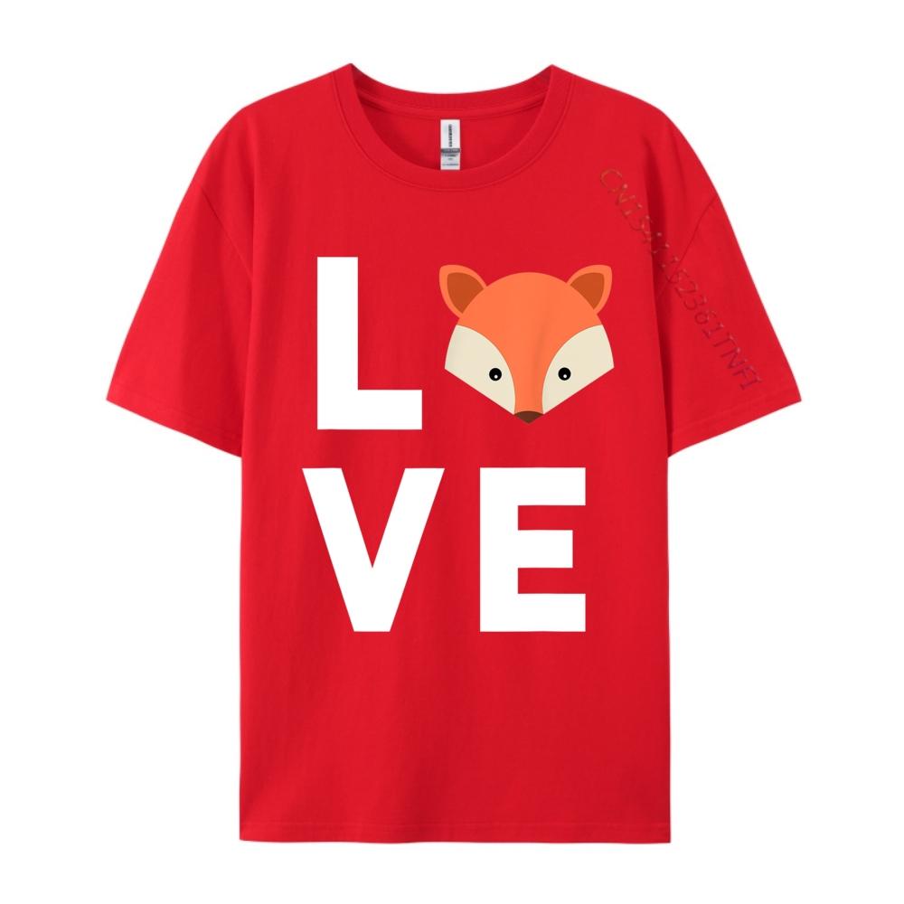 Я Люблю Лис Милый Лис Забавный Лис Любовь Мордочка Животного Мужская Одежда 2024 Зима Мужские Футболки Игра S