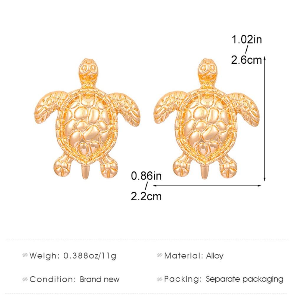 New Original Design Charm Trendy Metal Animal Turtle Stud Earringa for Women Personality Piercing Designer Earrings Jewelry Gift