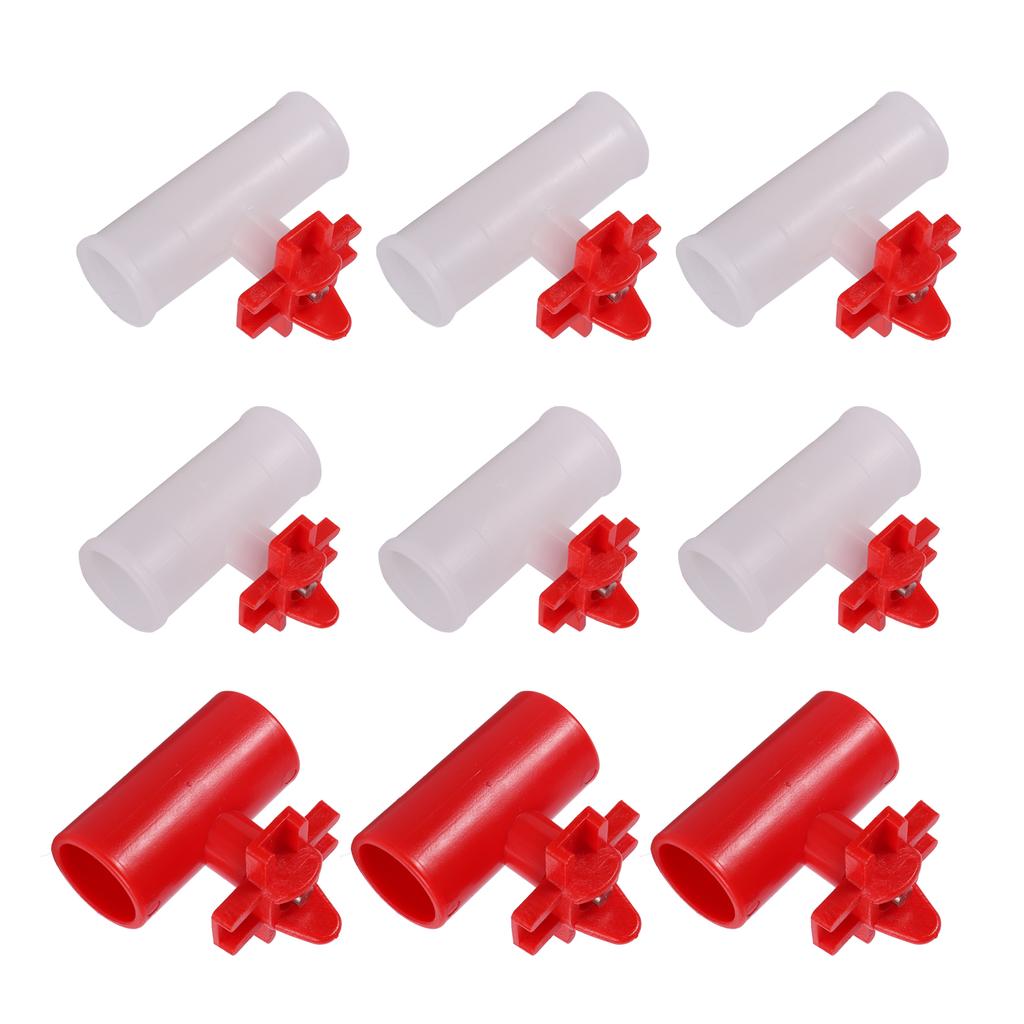 5 Pcs Automatic Chicken Nipple Drinker Cross-Shaped Hens Quail Birds Drinking Bowls Water Poultry Applies OD 20/25mm PVC Pipe