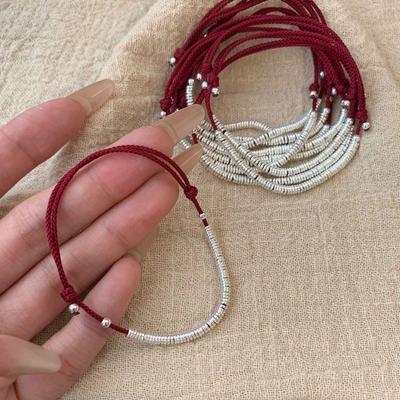 Neues rotes Schnurarmband: Handgefertigt im chinesischen Stil für Geburtsjahr, Vintage Friedensanhänger, Perfekt für Freunde und Paare