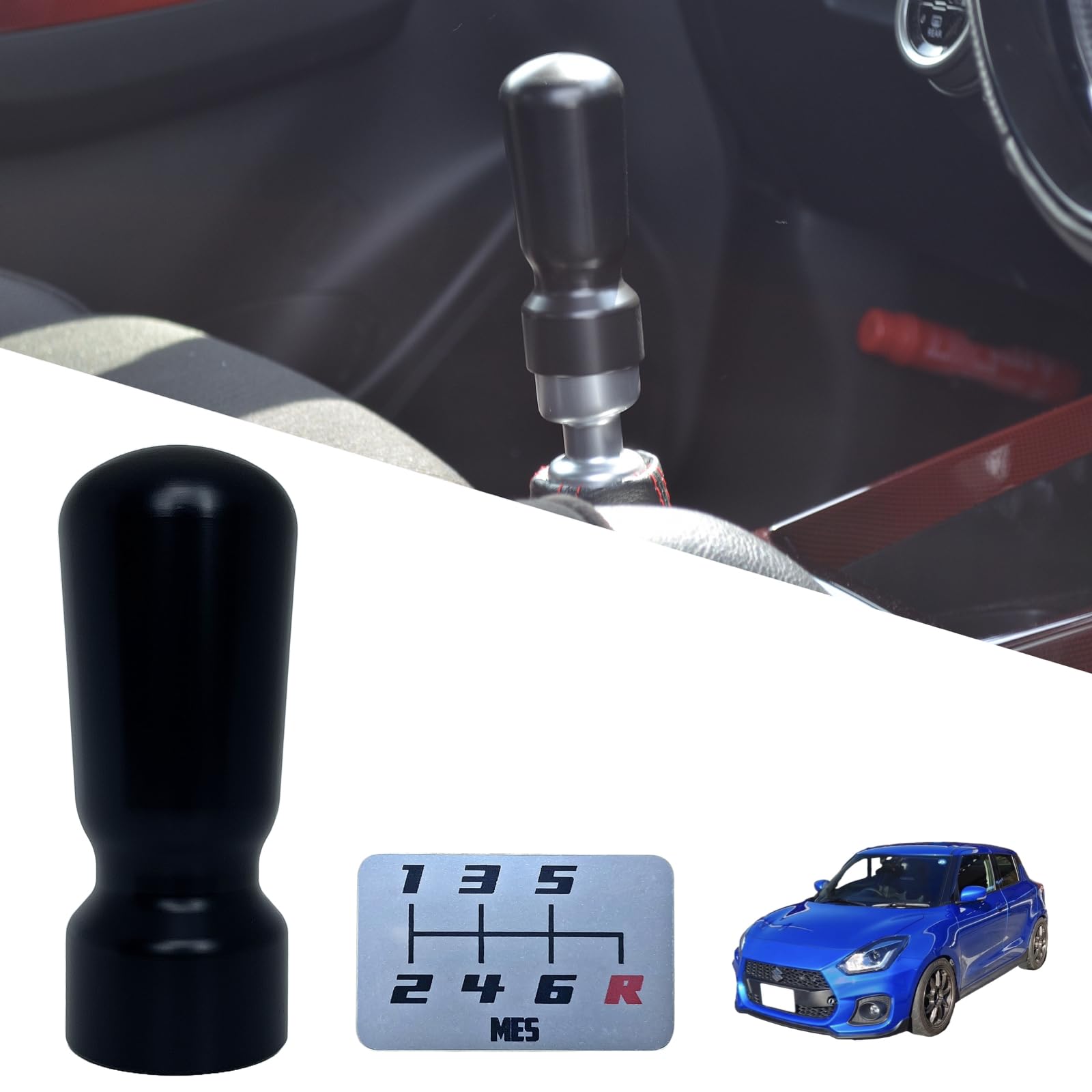 

UP MES Ручка КПП Swift Sport ZC33S Соответствует техосмотру Тип черного стержня M12 x [Ручка положения] P1.25, ручка-вер.2 чёрный