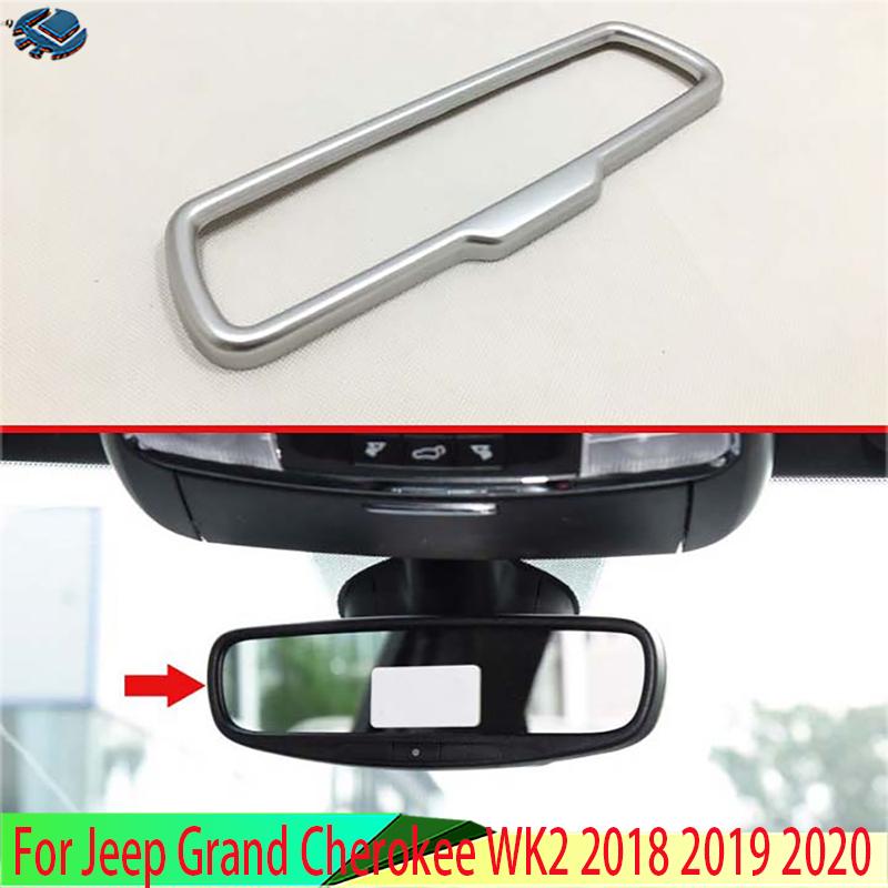 For Jeep Grand Cherokee WK2 2018- Car Styling Accessories ABS Chrome inner back rear view Rearview Side Mirror Strip trim