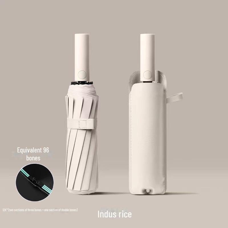 24-Rib Automatic Folding Women's UV Protection Sunshade Umbrella