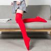Neon Color Thigh High Stockings Women Sexy Stockings Orange Yellow Evening Party Wear Kniekousen Knee High Socks For Women Girls