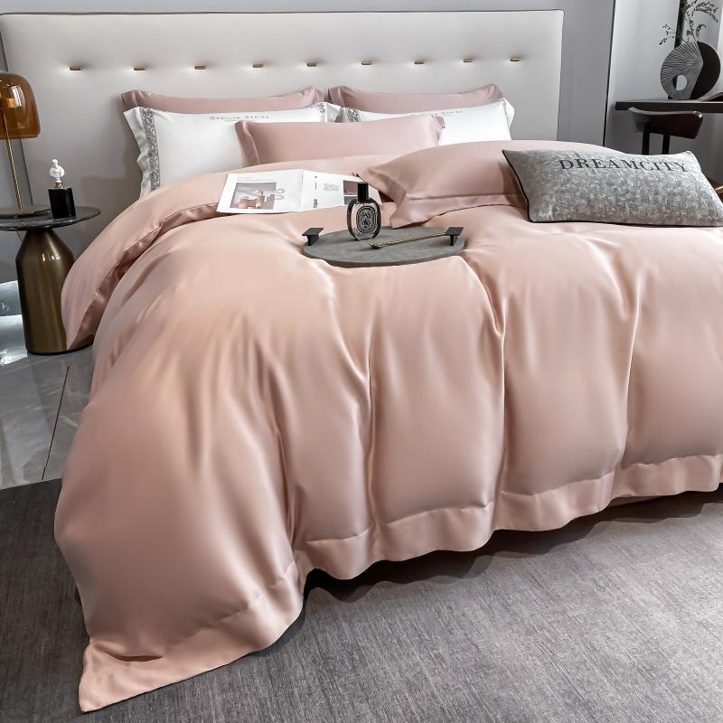 Set de patru piese din bumbac cu capse lungi, 100 de conturi