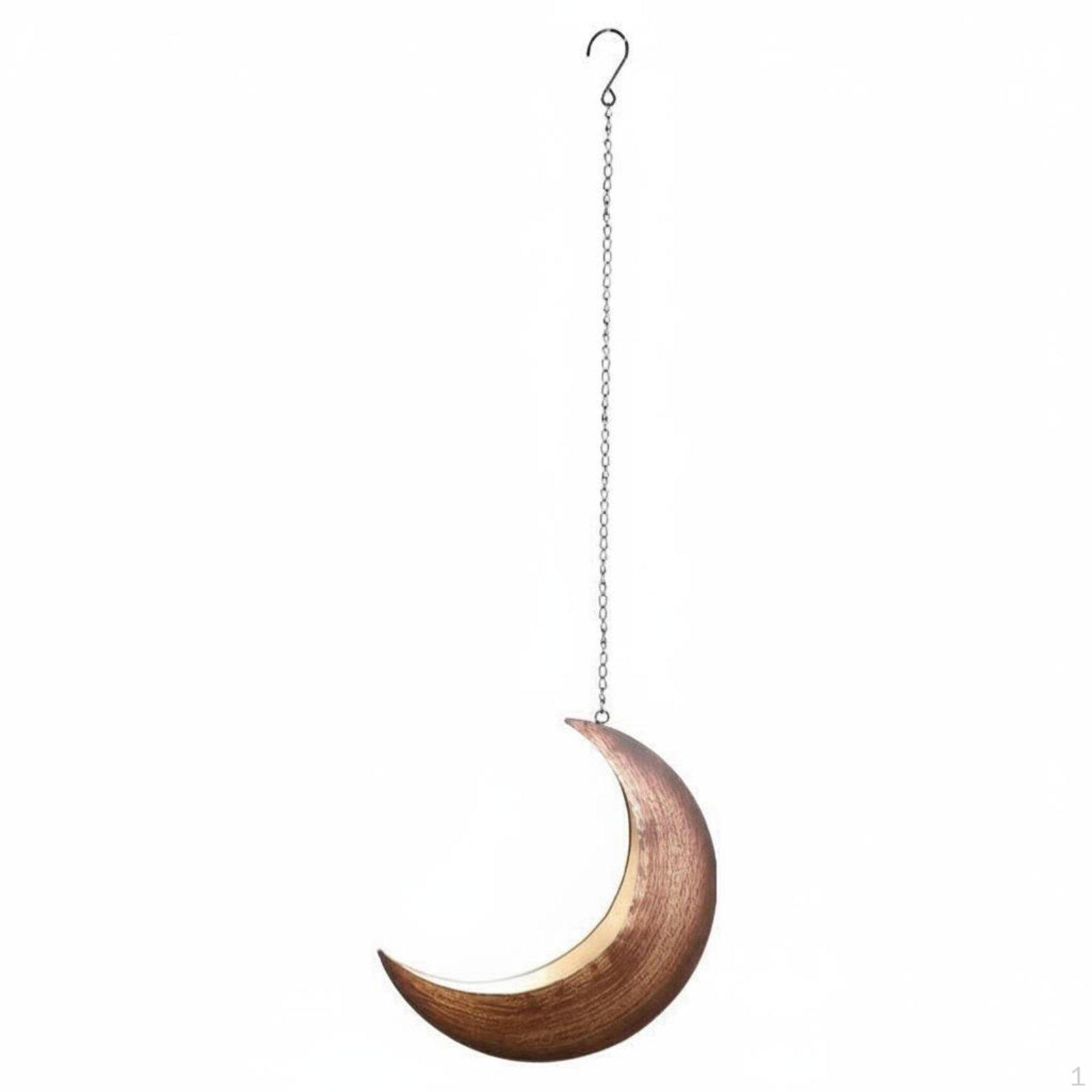 HalfMoon Moon Planter Rustic Design Shaped Hanging Basket Easy to Hang Wall for Home