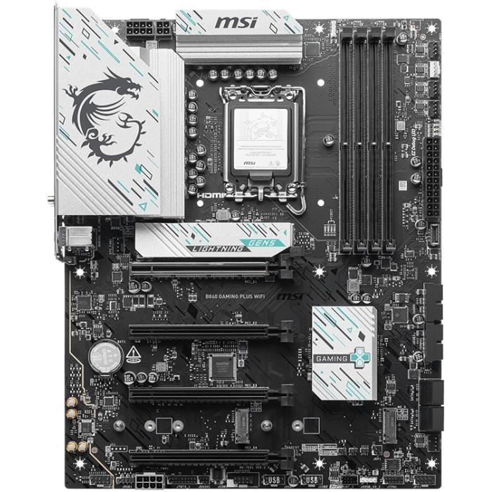 Carte mère - MSI - B860 GAMING PLUS WIFI - LGA 1851 - DDR5-SDRAM - Wi-Fi 7