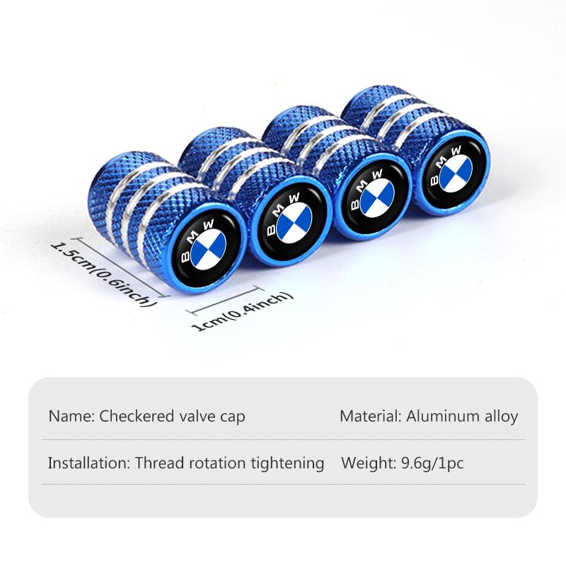 Für BMW 4 Stück Aluminium Auto Rad Reifen Nabe Luftventil Kappe Staubdichte Abdeckung E87 E70 E91 E30 G20 E92 E93 E60 E46 E90 G30 E53 X1