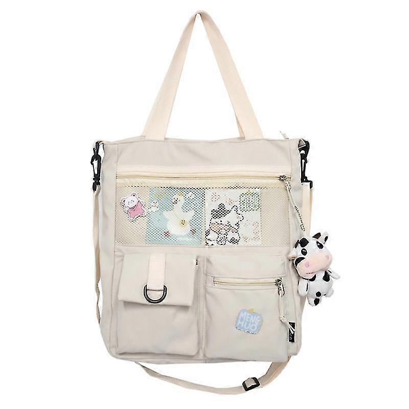Cute Backpack With Lovely Pin Accessory Girl Backpack Shoulder Tote Bag